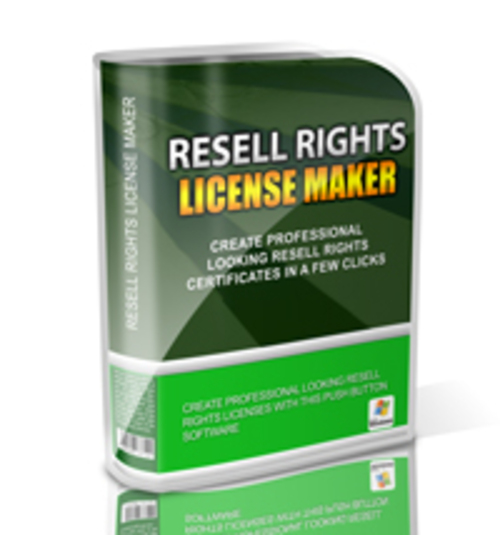 Product picture Resell Rights License Maker